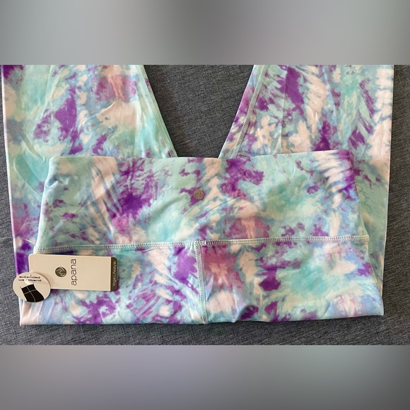 Apana Pants - APANA Tie-Dye Leggings Blue & Purple Pants NWT  Sz Large